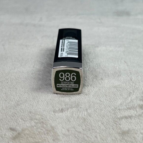 Maybelline Colorsensational Lipstick Serpentine Metallic Green 986 New - Picture 4 of 4